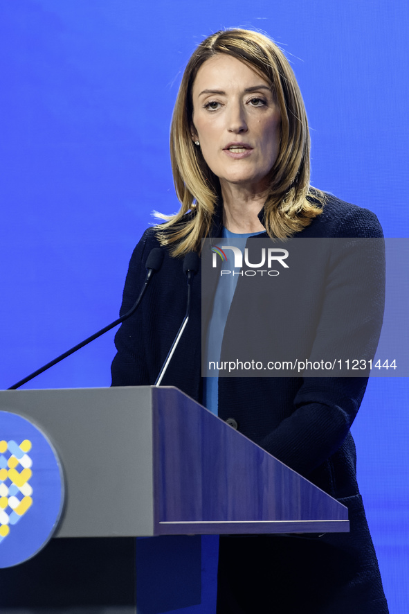 President of the European Parliament Roberta Metsola is attending the Second International Summit of Cities and Regions in Kyiv, Ukraine, on...