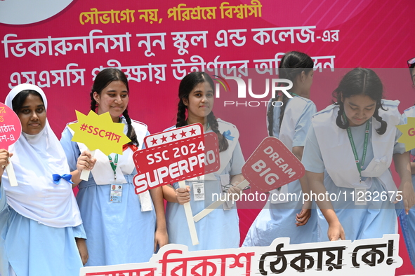 Students Celebrates After Receiving Their Secondary School Certificate Exam Results In Dhaka, Bangladesh, On May 12, 2024.