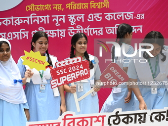 Students Celebrates After Receiving Their Secondary School Certificate Exam Results In Dhaka, Bangladesh, On May 12, 2024.(