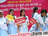 Students Celebrates After Receiving Their Secondary School Certificate Exam Results In Dhaka, Bangladesh, On May 12, 2024.(