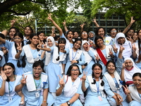 Students Celebrates After Receiving Their Secondary School Certificate Exam Results In Dhaka, Bangladesh, On May 12, 2024.(