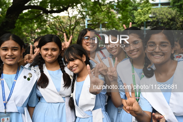 Students Celebrates After Receiving Their Secondary School Certificate Exam Results In Dhaka, Bangladesh, On May 12, 2024.