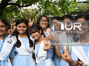 Students Celebrates After Receiving Their Secondary School Certificate Exam Results In Dhaka, Bangladesh, On May 12, 2024.(