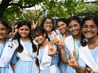 Students Celebrates After Receiving Their Secondary School Certificate Exam Results In Dhaka, Bangladesh, On May 12, 2024.(