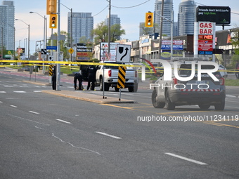 One person is being injured in a shooting in Scarborough, Toronto, Ontario, Canada, on May 12, 2024. At approximately 4:54 p.m., on Sunday a...