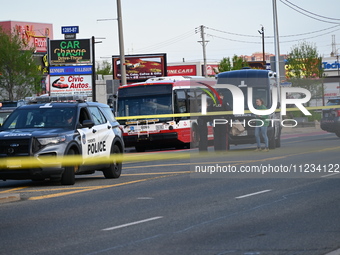 One person is being injured in a shooting in Scarborough, Toronto, Ontario, Canada, on May 12, 2024. At approximately 4:54 p.m., on Sunday a...