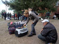 Civilians are being evacuated from the city of Vovchansk, which is constantly subjected to Russian shelling, in the Kharkiv region, northeas...