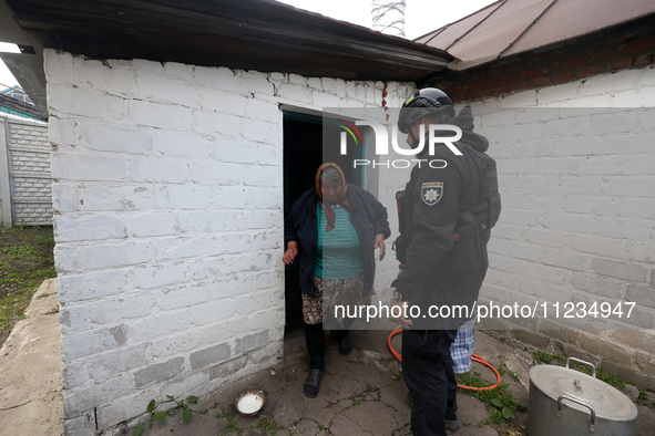 Civilians are being evacuated from the city of Vovchansk, which is constantly subjected to Russian shelling, in the Kharkiv region, northeas...