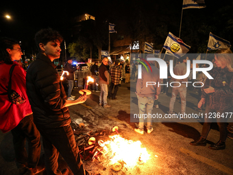  People Gather To Stage Demonstration To Demand Resignation Of Prime Minister Benjamin Netanyahu's Government, The End Of The War And The Re...