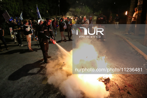  People Gather To Stage Demonstration To Demand Resignation Of Prime Minister Benjamin Netanyahu's Government, The End Of The War And The Re...