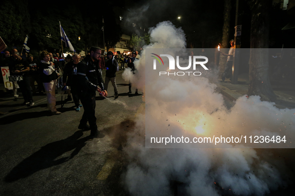  People Gather To Stage Demonstration To Demand Resignation Of Prime Minister Benjamin Netanyahu's Government, The End Of The War And The Re...