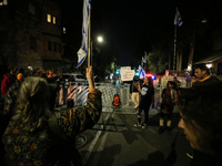  People Gather To Stage Demonstration To Demand Resignation Of Prime Minister Benjamin Netanyahu's Government, The End Of The War And The Re...