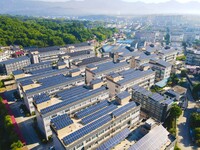 Photovoltaic panels are being seen on the roofs of enterprises in Lianyun township, Anqing city, Anhui province, China, on May 14, 2024. (