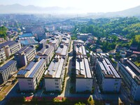 Photovoltaic panels are being seen on the roofs of enterprises in Lianyun township, Anqing city, Anhui province, China, on May 14, 2024. (