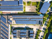 Photovoltaic panels are being seen on the roofs of enterprises in Lianyun township, Anqing city, Anhui province, China, on May 14, 2024. (