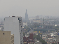 A general view of Mexico City is showing after the Phase 1 environmental contingency alert is registered due to the high levels of pollution...