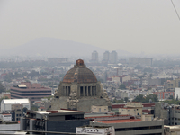 A general view of Mexico City is showing after the Phase 1 environmental contingency alert is registered due to the high levels of pollution...