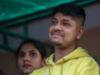 Sandeep Lamichhane, Nepal's leg-spinner cricketer, is attending a briefing alongside his legal team after being acquitted in a rape case by...