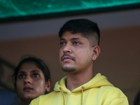 Sandeep Lamichhane, Nepal's leg-spinner cricketer, is attending a briefing alongside his legal team after being acquitted in a rape case by...