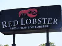 The signage of Red Lobster is being seen at 5201 S Pulaski Rd in Chicago, Illinois, United States, on May 15, 2024. Red Lobster is consideri...