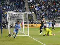 New York City Striker Alonso Martinez is scoring an early goal in the first half in the Philadelphia Union vs. New York City FC match at Sub...