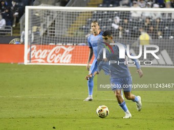 NYC FC's Santiago Rodriguez is in action in the first half of the Philadelphia Union vs. New York City FC match at Subaru Park in Chester, P...