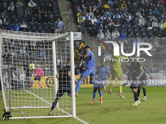 Philadelphia Goalkeeper Oliver Semmle is watching the ball go in the net as New York City FC Midfielder Hannes Wolf (#17) is scoring the 0-2...