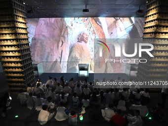 Primary school students are visiting Fengfeng Museum in Handan, China, on May 16, 2024. May 18 is International Museum Day. (