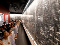 Primary school students are visiting Fengfeng Museum in Handan, China, on May 16, 2024. May 18 is International Museum Day. (