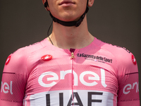 Tadej Pogacar of Slovenia and UAE Team Emirates - Pink Leader Jersey prior to the 107th Giro d'Italia 2024, Stage 12, a 193km stage from Mar...