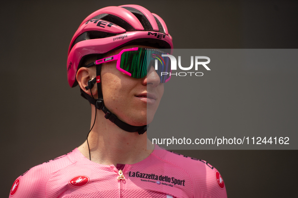 Tadej Pogacar of Slovenia and UAE Team Emirates - Pink Leader Jersey prior to the 107th Giro d'Italia 2024, Stage 12, a 193km stage from Mar...