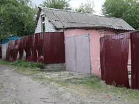 A house is being damaged by the falling debris of a Russian rocket in Dnipro, Ukraine, on May 15, 2024. NO USE RUSSIA. NO USE BELARUS. (