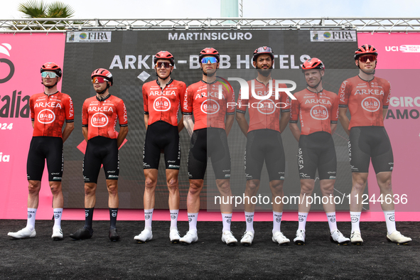 Jenthe Biermans of Belgium, Ewen Costiou of France, David Dekker of Netherlands, Donavan Grondin of France, Michel Ries of Luxembourg, Alan...