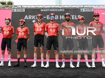 Jenthe Biermans of Belgium, Ewen Costiou of France, David Dekker of Netherlands, Donavan Grondin of France, Michel Ries of Luxembourg, Alan...