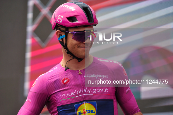 Jonathan Milan of Italy and Team Lidl - Trek - Purple Points Jersey prior to the 107th Giro d'Italia 2024, Stage 12, a 193km stage from Mart...