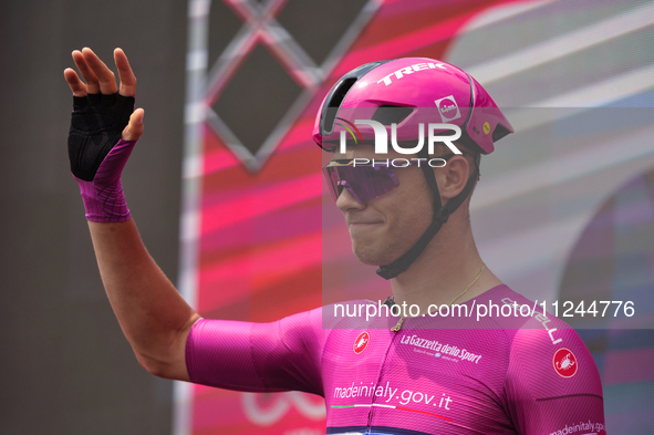 Jonathan Milan of Italy and Team Lidl - Trek - Purple Points Jersey prior to the 107th Giro d'Italia 2024, Stage 12, a 193km stage from Mart...