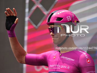 Jonathan Milan of Italy and Team Lidl - Trek - Purple Points Jersey prior to the 107th Giro d'Italia 2024, Stage 12, a 193km stage from Mart...