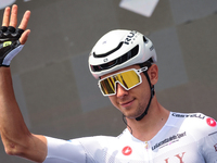 Antonio Tiberi of Italy and Team Bahrain - Victorious prior to the 107th Giro d'Italia 2024, Stage 12, a 193km stage from Martinsicuro to Fa...