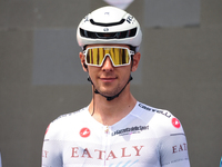 Antonio Tiberi of Italy and Team Bahrain - Victorious prior to the 107th Giro d'Italia 2024, Stage 12, a 193km stage from Martinsicuro to Fa...