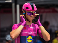 Jonathan Milan of Italy and Team Lidl - Trek - Purple Points Jersey prior to the 107th Giro d'Italia 2024, Stage 12, a 193km stage from Mart...