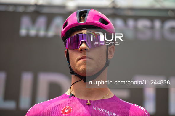 Jonathan Milan of Italy and Team Lidl - Trek - Purple Points Jersey prior to the 107th Giro d'Italia 2024, Stage 12, a 193km stage from Mart...