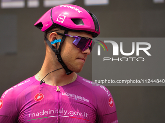 Jonathan Milan of Italy and Team Lidl - Trek - Purple Points Jersey prior to the 107th Giro d'Italia 2024, Stage 12, a 193km stage from Mart...