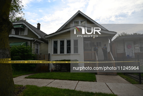 A 25-year-old male is being shot in Chicago, Illinois, United States, on May 16, 2024. At approximately 5:25 p.m. on Thursday, on the 9900 b...