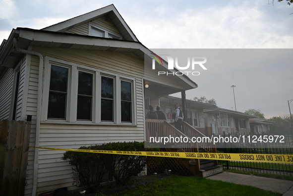 A 25-year-old male is being shot in Chicago, Illinois, United States, on May 16, 2024. At approximately 5:25 p.m. on Thursday, on the 9900 b...