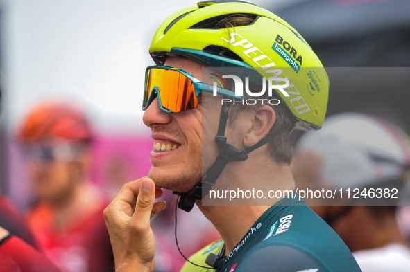 Ryan Mullen of Ireland and Team BORA - hansgrohe prior to the 107th Giro d'Italia 2024, Stage 12, a 193km stage from Martinsicuro to Fano is...