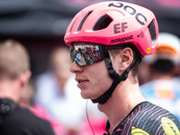 Stefan de Bod of South Africa and Team EF Education - EasyPost prior to the 107th Giro d'Italia 2024, Stage 12, a 193km stage from Martinsic...