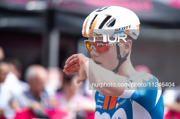 Gijs Leemreize of Netherlands and Team dsm-firmenich PostNL prior to the 107th Giro d'Italia 2024, Stage 12, a 193km stage from Martinsicuro...