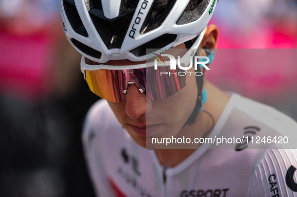 Davide Piganzoli of Italy and Team Polti Kometa prior to the 107th Giro d'Italia 2024, Stage 12, a 193km stage from Martinsicuro to Fano is...