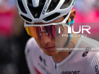 Davide Piganzoli of Italy and Team Polti Kometa prior to the 107th Giro d'Italia 2024, Stage 12, a 193km stage from Martinsicuro to Fano is...