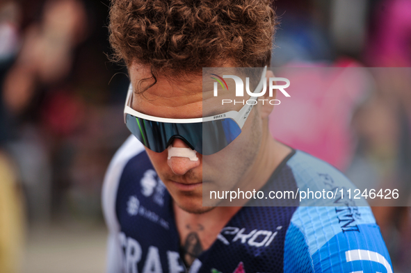 Hugo Hofstetter of France and Team Israel - Premier Tech prior to the 107th Giro d'Italia 2024, Stage 12, a 193km stage from Martinsicuro to...